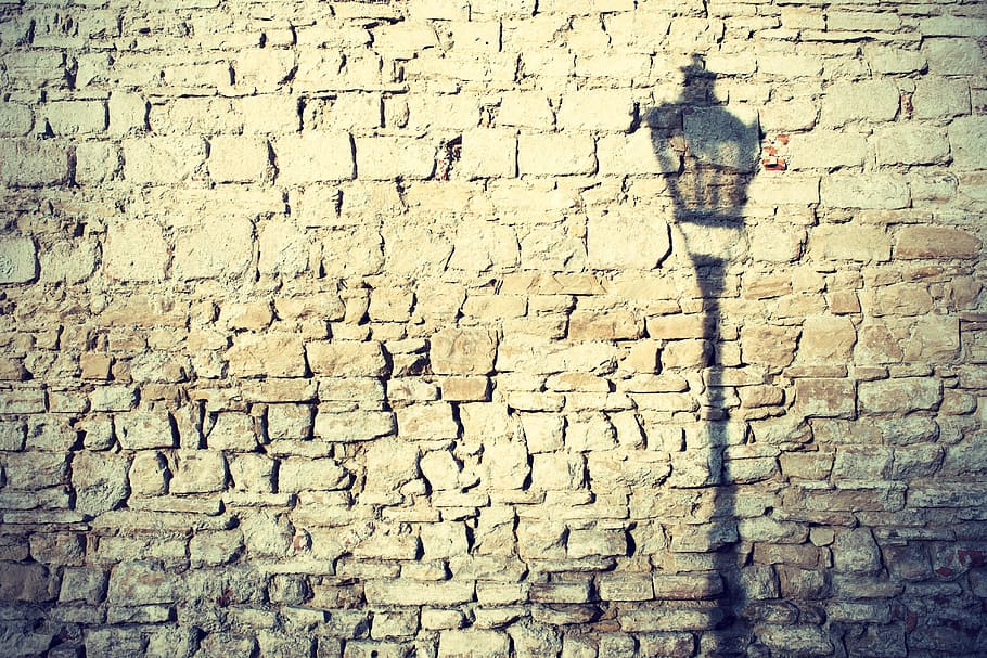wall, lamp, shadow, public lighting, wall - building feature HD wallpaper