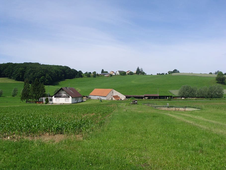 Germany, Landscape, Clouds, Scenic, sky, farm, rural, rustic HD wallpaper