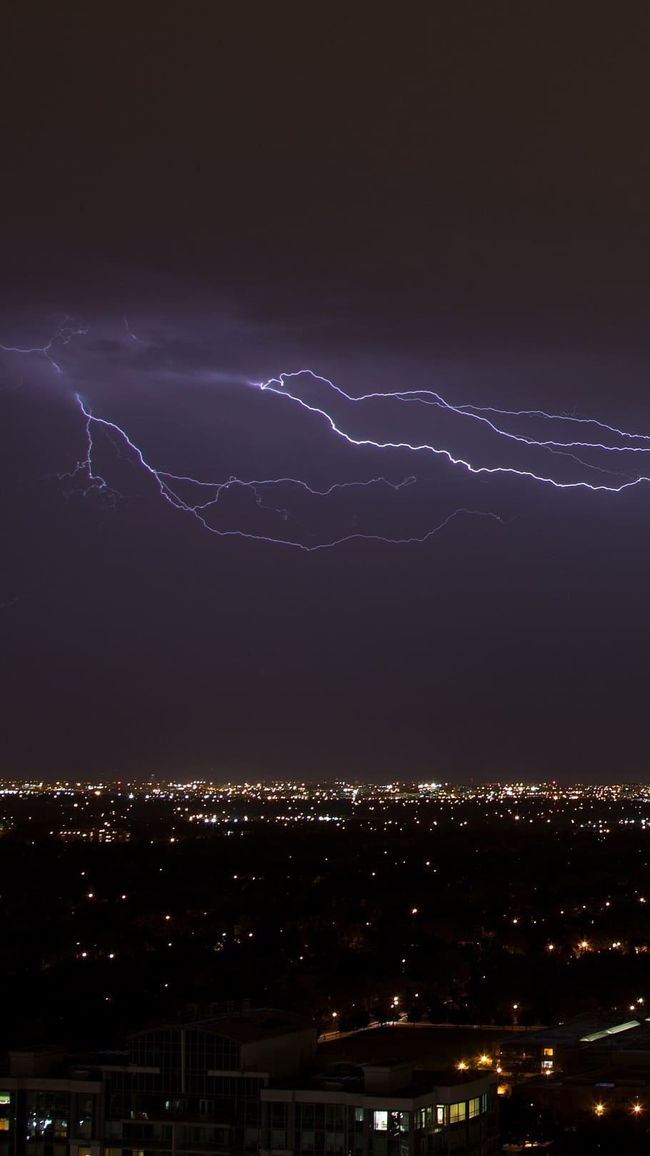 thunder, thunderstorm, lightning, power in nature, night, sky HD wallpaper