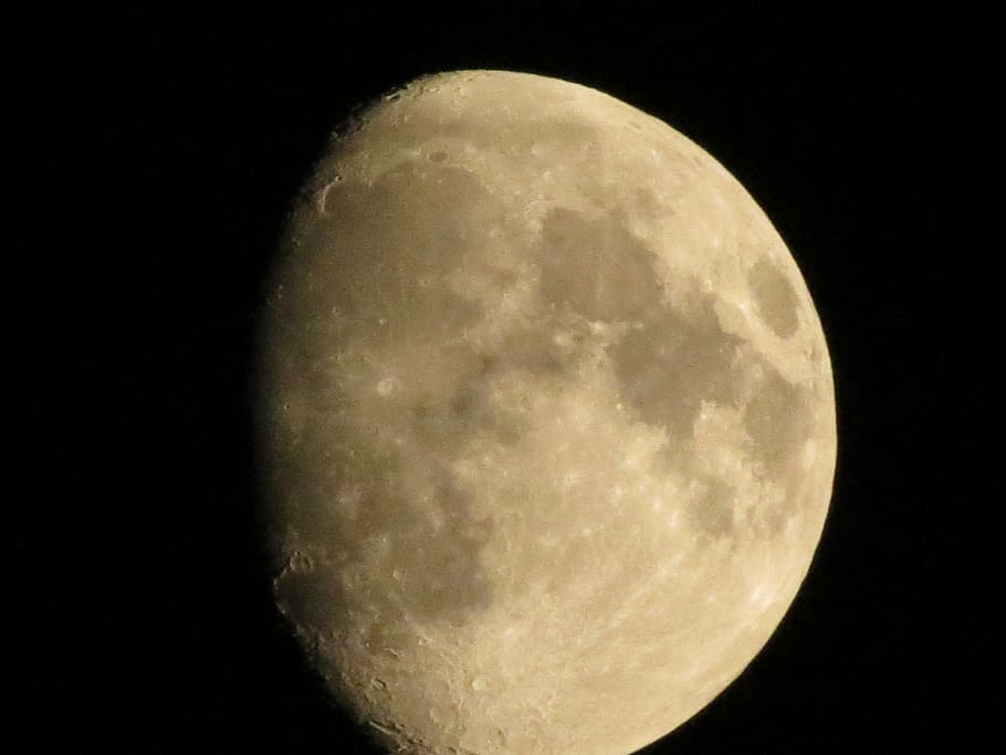 luna, sky, night, astronomy, space, moon, planetary moon, moon surface HD wallpaper