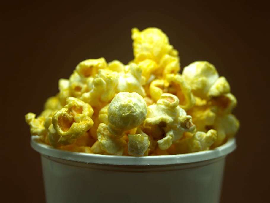 popcorn, box, bucket, cinema, bag, background, fastfood, cardboard HD wallpaper