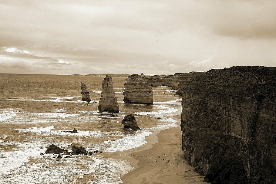 australia, twelve apostles, port campbell national park, sea, HD wallpaper