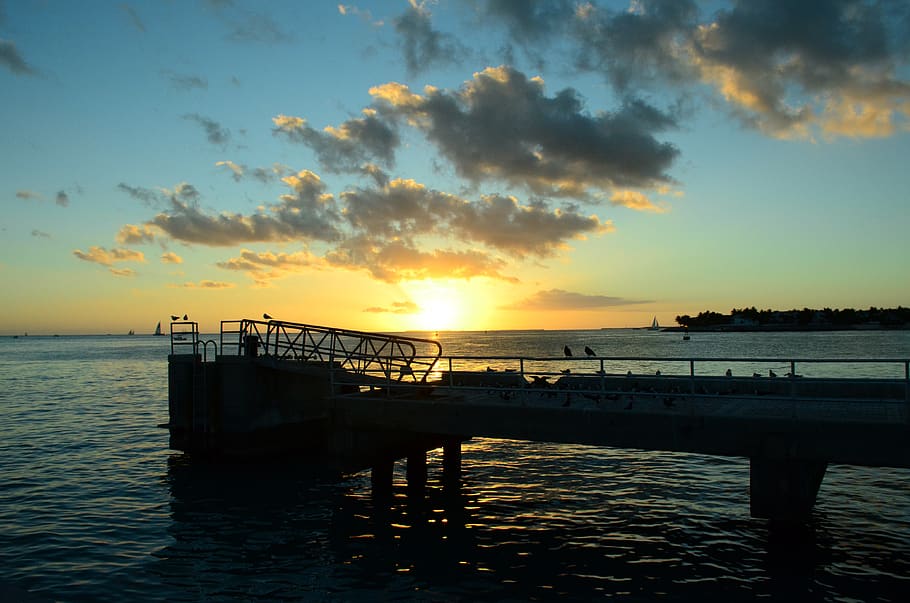 sunset, waters, sea, dusk, sky, scenics - nature, cloud - sky HD wallpaper