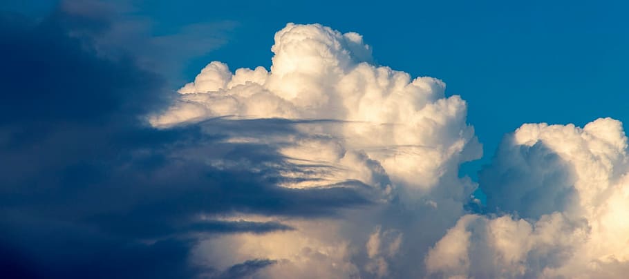 the sky, clouds, storm, dark blue, the clouds, panorama, cloud - sky HD wallpaper