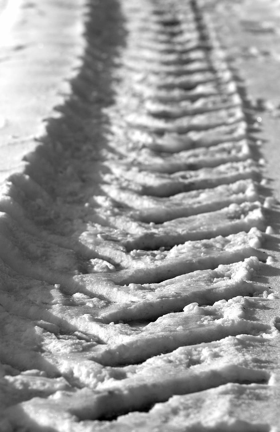Winter, Snow, Track, Trail, no people, day, close-up, outdoors HD wallpaper