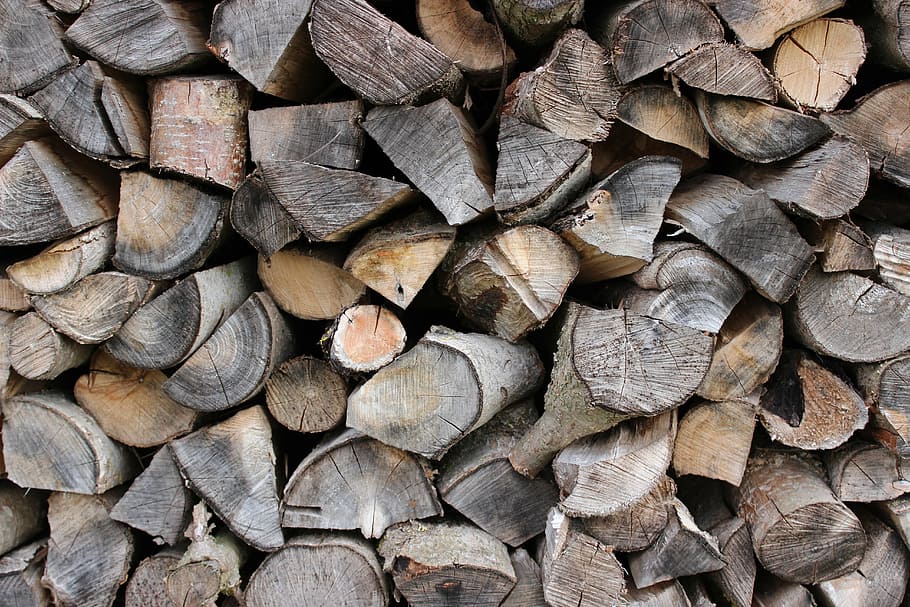 wood, old, combs thread cutting, hacked, stacked up, full frame HD wallpaper
