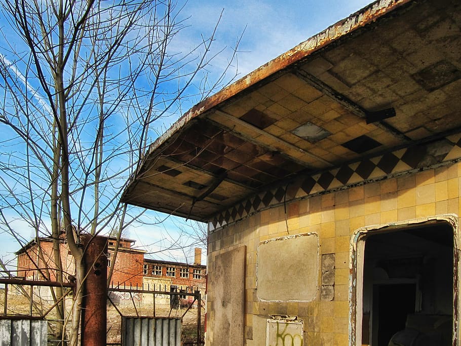 factory, building, old, lapsed, ruin, leave, lost places, industrial building HD wallpaper