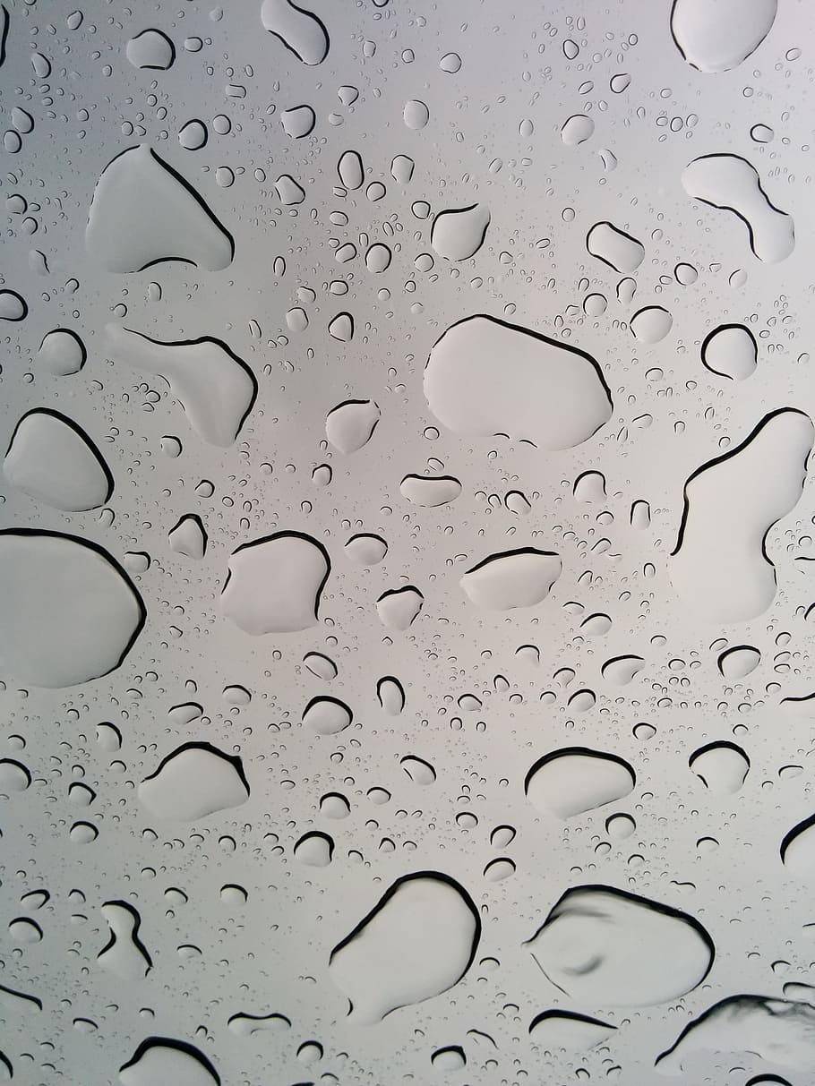 closeup photo of water dew, rain, windshield, background, drops HD wallpaper