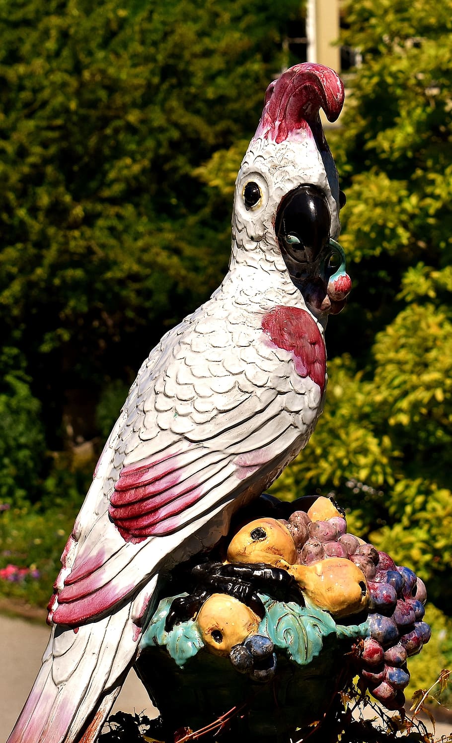 figure, parrot, bird figurine, deco, ceramic, garden figurines HD wallpaper