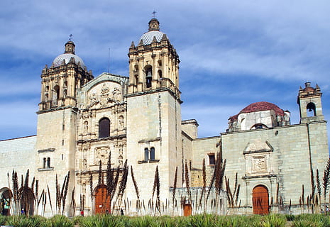 brown cathedral, mexico, oaxaca, parvis, baroque, architecture HD wallpaper