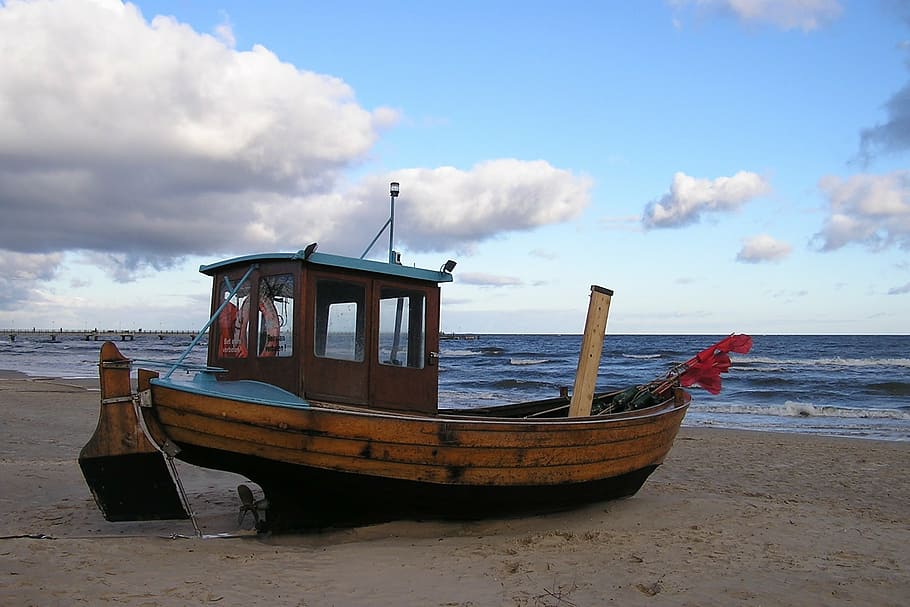 boot, ship, water, baltic sea, beach maritime, coast, nautical Vessel HD wallpaper