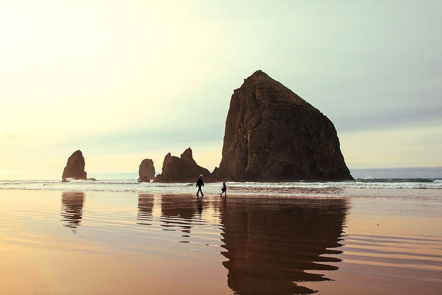 sea, ocean, water, waves, nature, beach, shore coast, rocks HD wallpaper