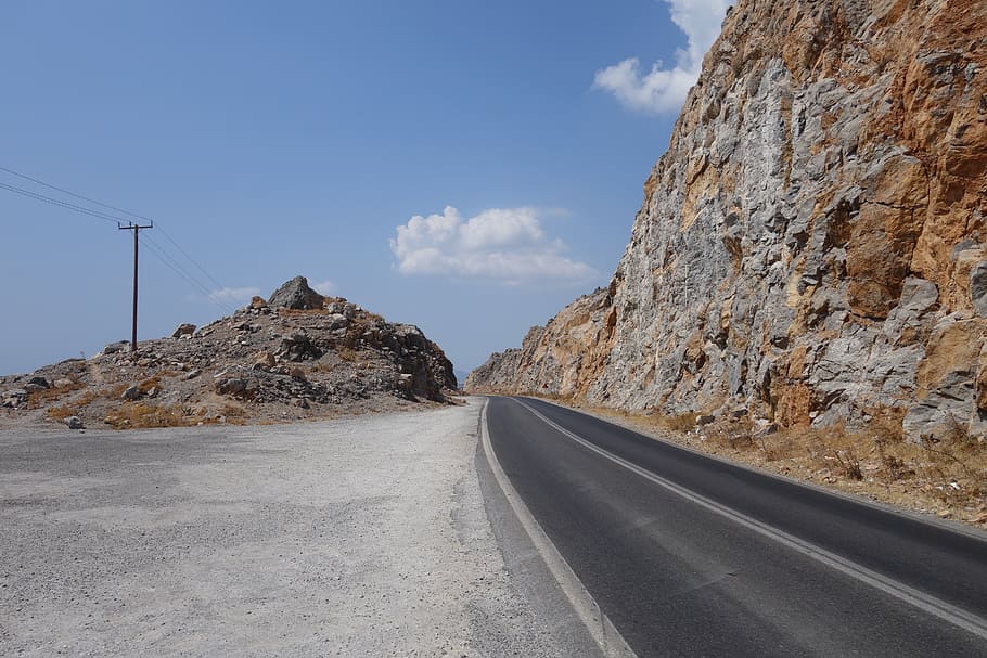 distant, road, landscape, still, transportation, sky, direction HD wallpaper