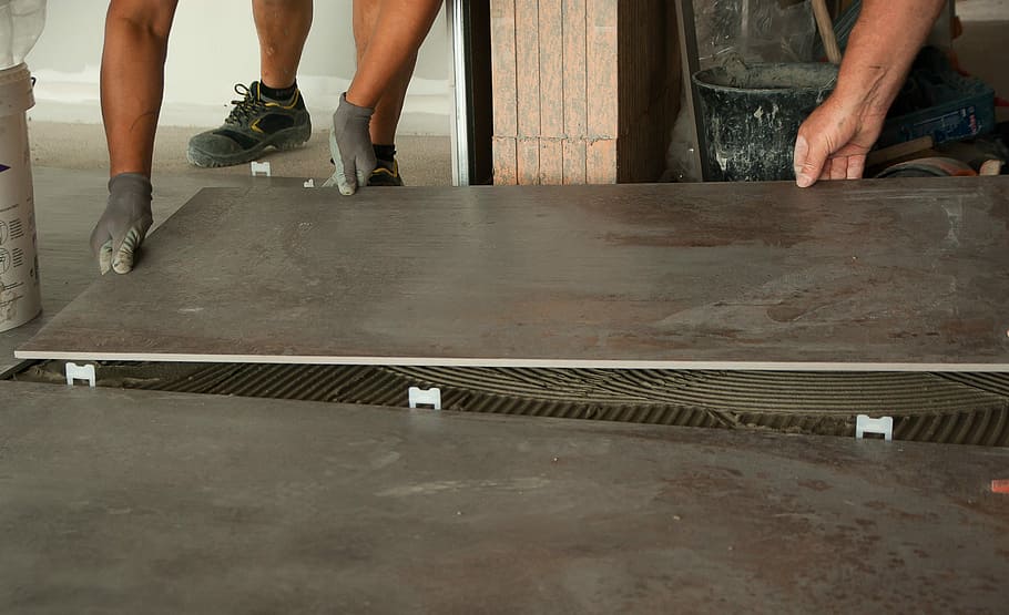 person holding brown wooden board, Tiler, Worker, Macon, site HD wallpaper
