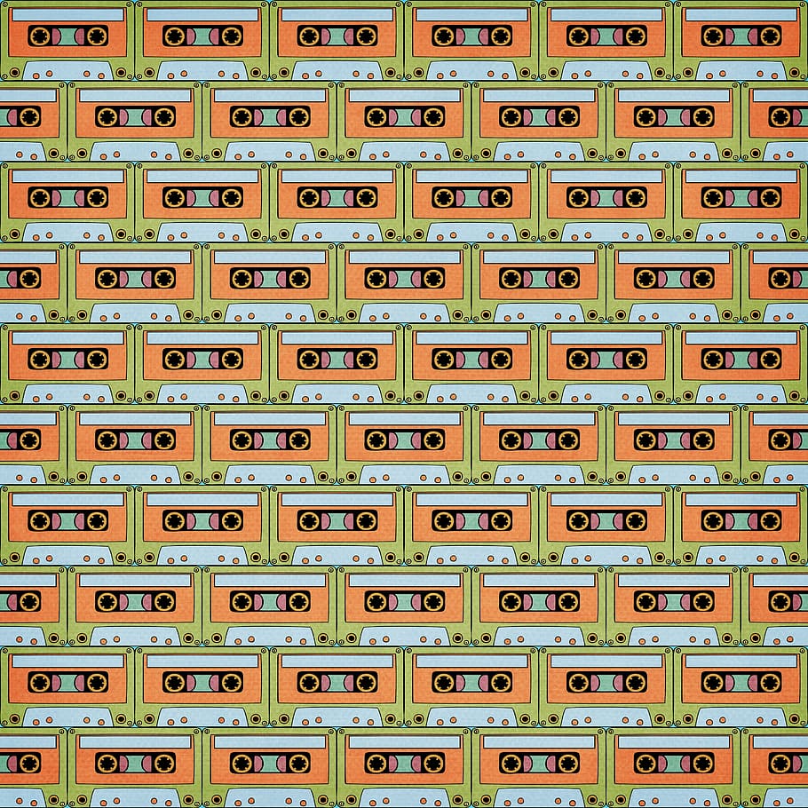 retro, cassette, back, dots, backgrounds, full frame, in a row HD wallpaper