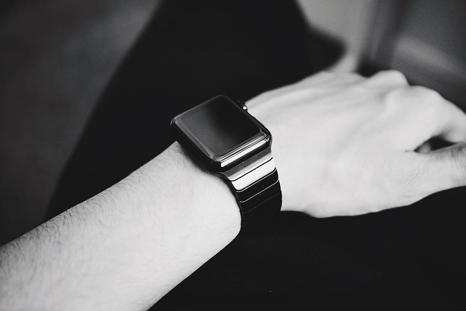 person wearing smartwatch, mobile, technology, computer, phone, HD wallpaper