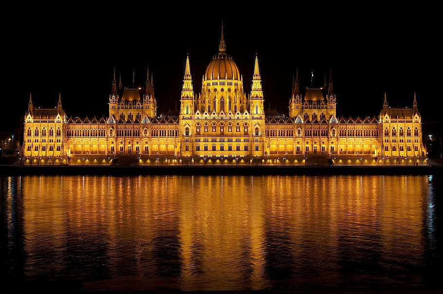 architecture, Budapest, building, danube river, hungarian parliament building, HD wallpaper