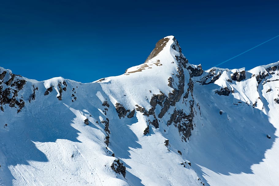 mountain, summit, snow, winter, top, apex, nature, european Alps HD wallpaper