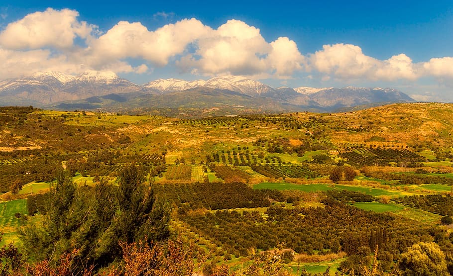landscape, nature, panoramic, sky, outdoors, clouds, greece HD wallpaper
