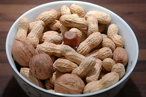 nuts, peanuts, walnuts, hazelnut, shell, eat, snack, walnut collection HD wallpaper