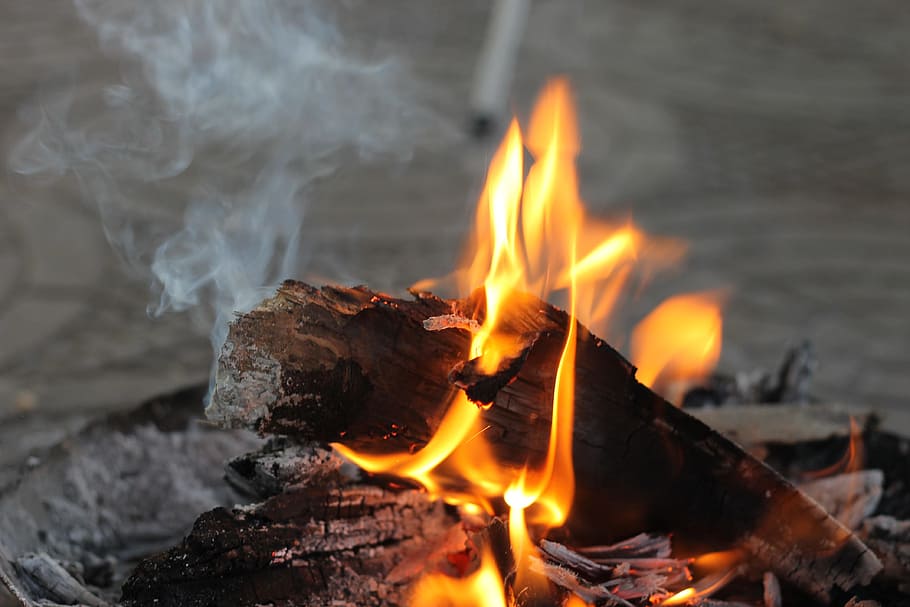 flame, heat, burn, bonfire, campfire, hot, flammable, firewood HD wallpaper