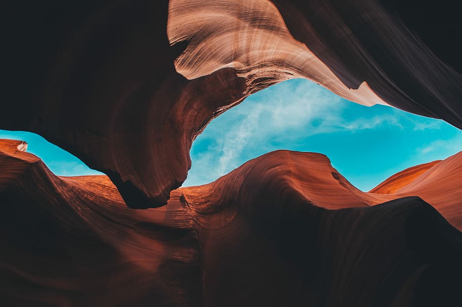 Antelope, Arizona during daytime, ground view of formation rocks HD wallpaper