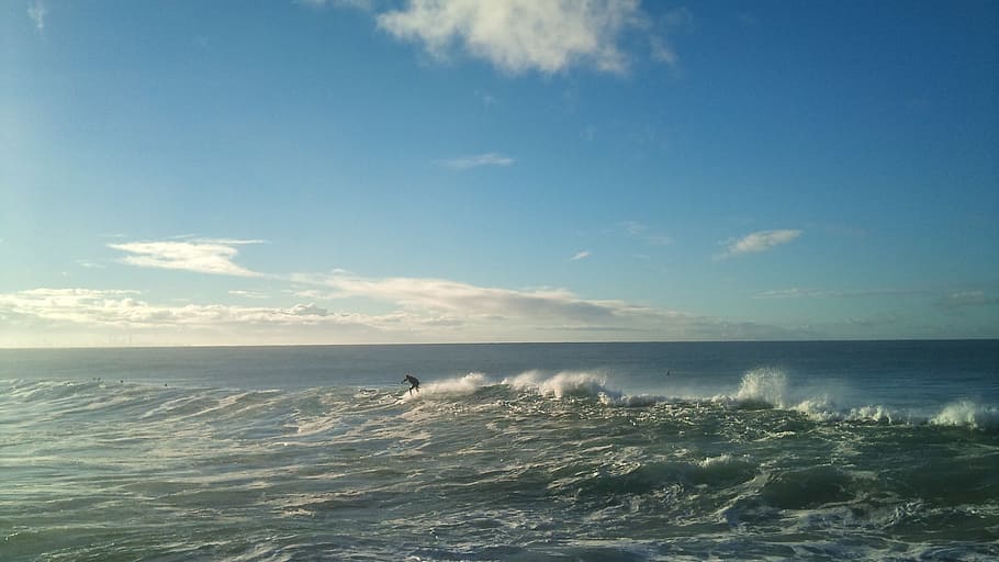 surfing, waves, surfer, summer, sea, ocean, surfboard, water sports HD wallpaper