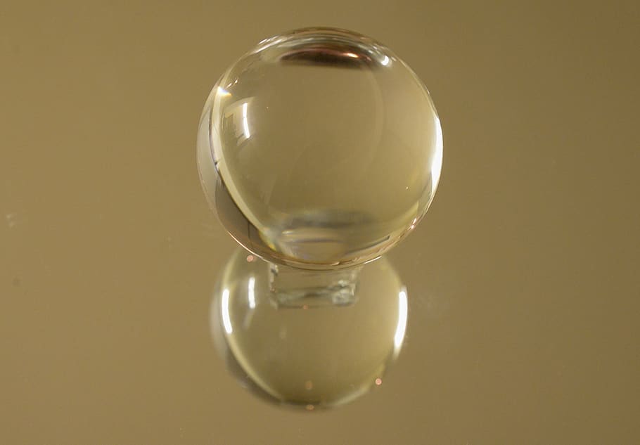 crystal, ball, transparent, transparency, reflection, mirror HD wallpaper