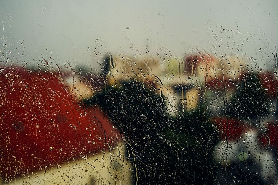 untitled, Window, Rainy, Glass, raining, water, drop, wet, weather, HD wallpaper