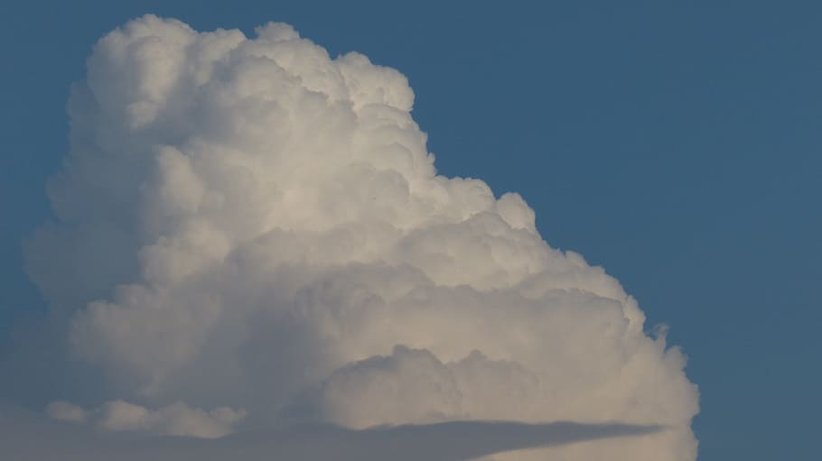 cloud, cumulus clouds, thunderstorm, sky, blue, rain, weather HD wallpaper
