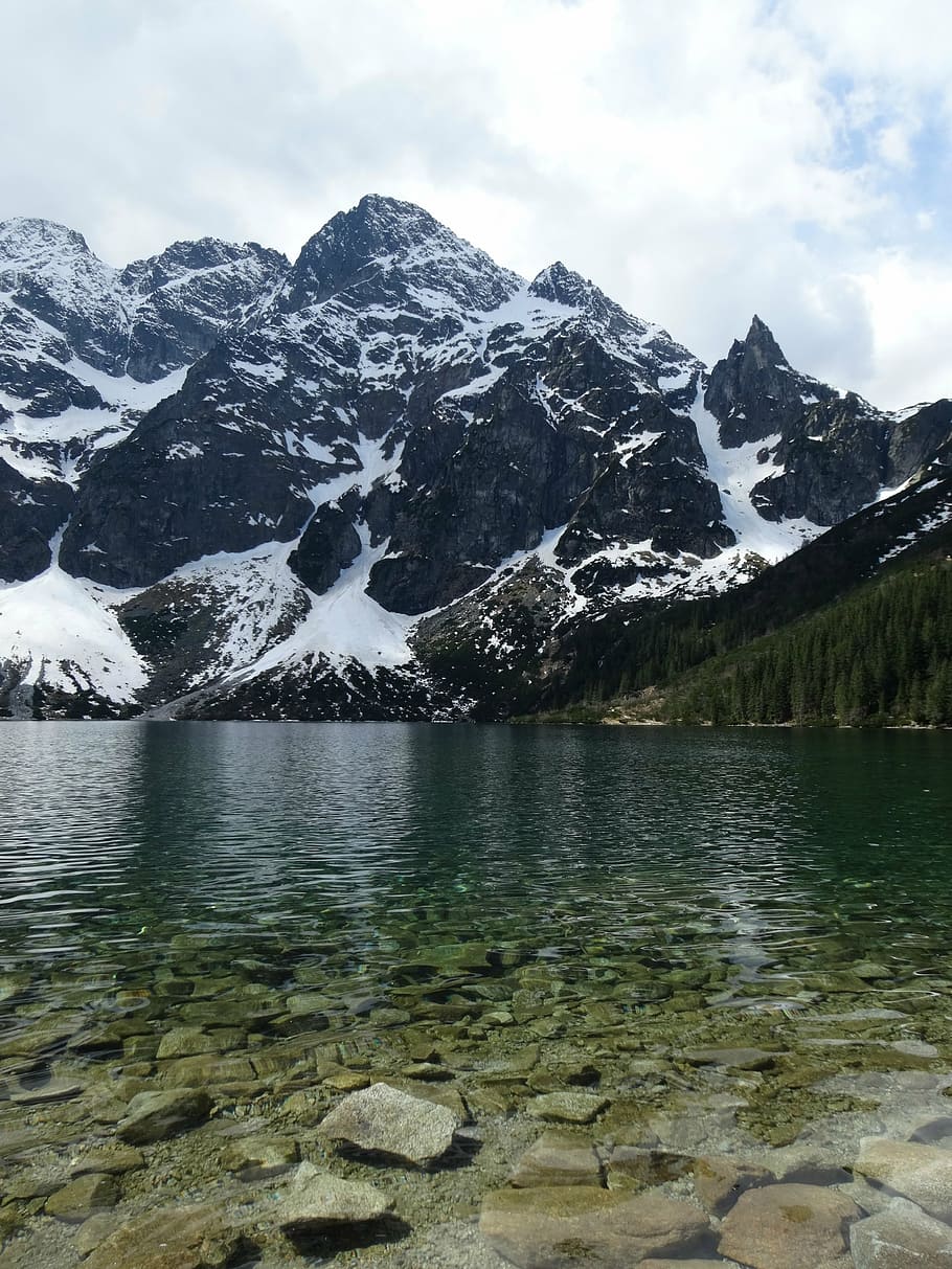 mountains, tatry, the high tatras, morskie oko, nature, water, HD wallpaper