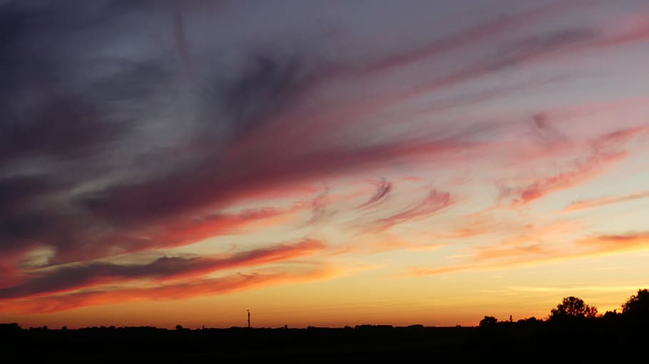 nature, sky, twilight, clouds, evening, color, sunset, cloud - sky HD wallpaper
