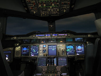 HD wallpaper: airplane cockpit, Overhead, Airbus A320, Simulator, air  vehicle | Wallpaper Flare