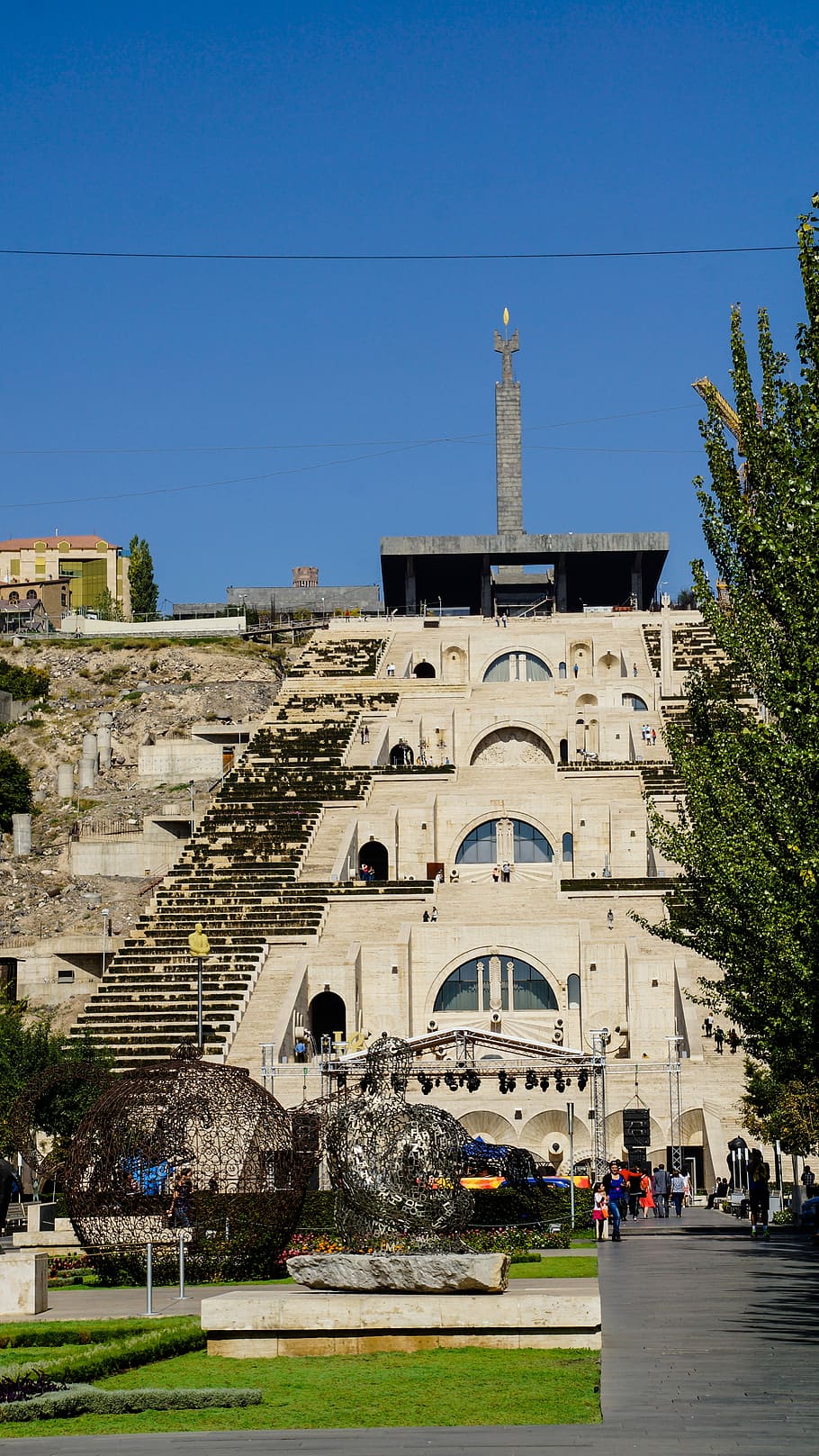 HD wallpaper: Yerevan, Cascade, Armenia, Architecture, landmark, park, art  | Wallpaper Flare