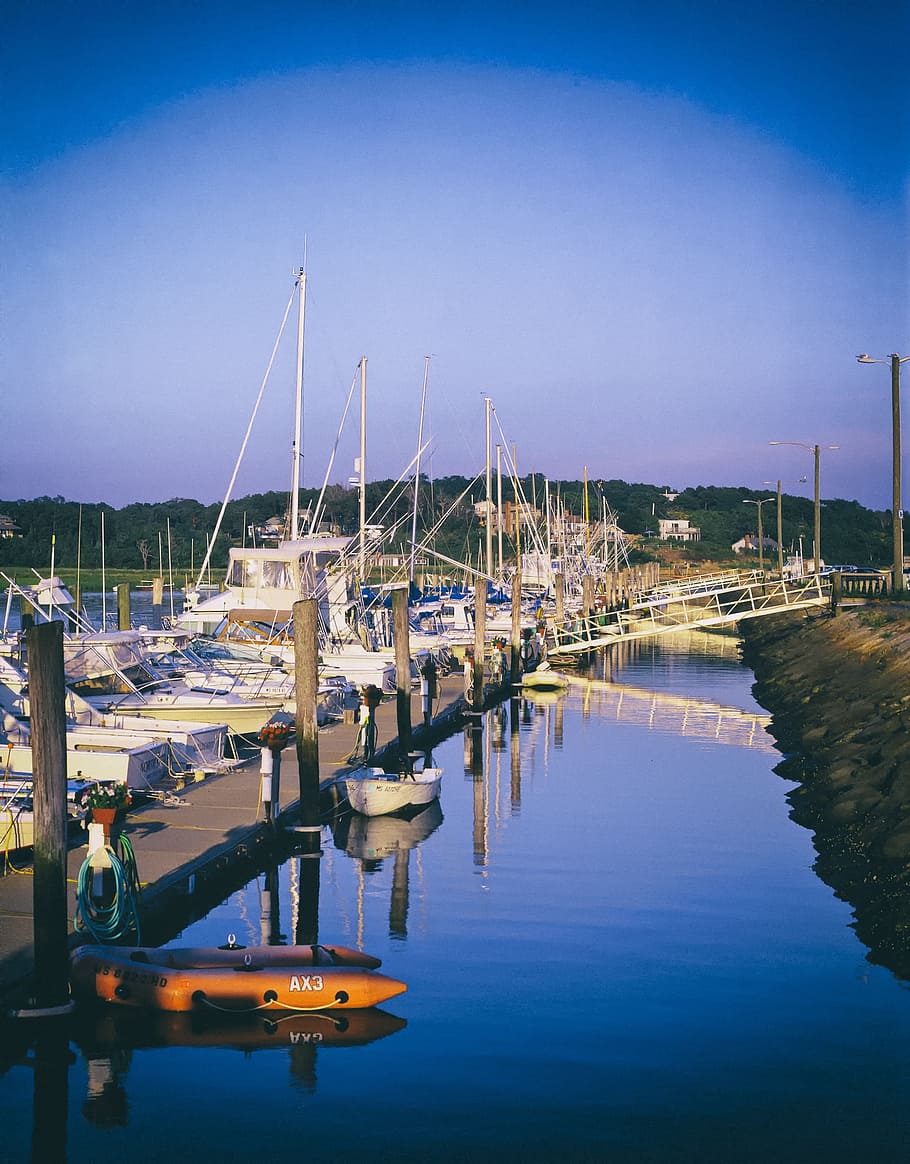 cape cod, massachusetts, harbor, bay, water, reflections, boats HD wallpaper