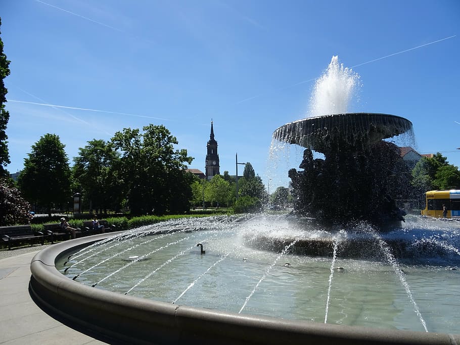 dresden, statue, germany, elbe, staudegarten, zwinger, frauenkirche HD wallpaper
