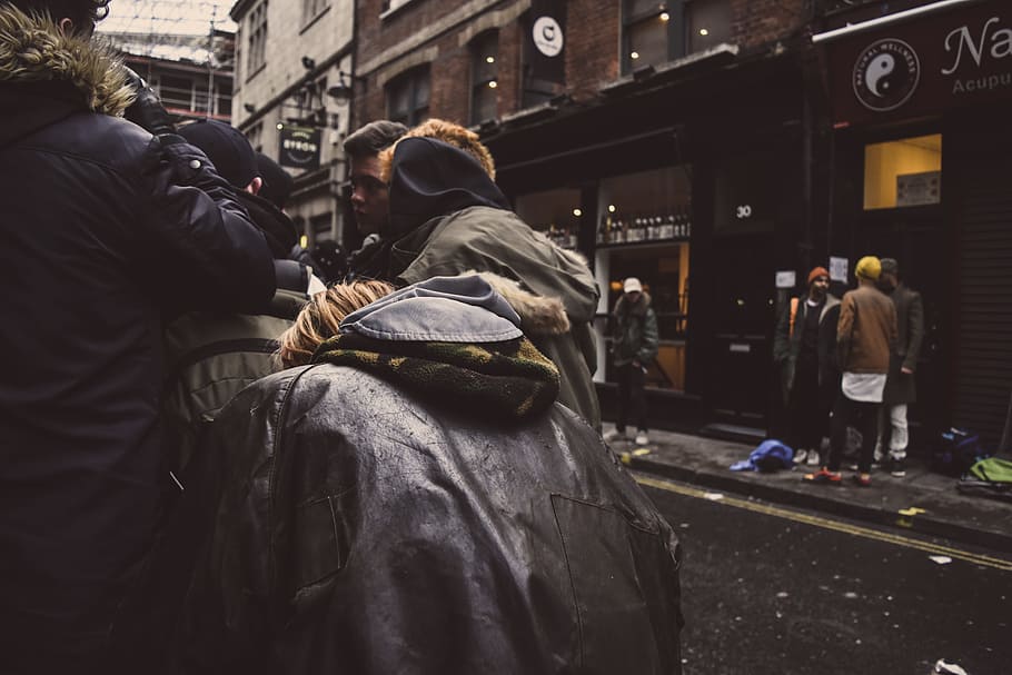 people, group, crowd, winter, autumn, fall, fashion, style HD wallpaper
