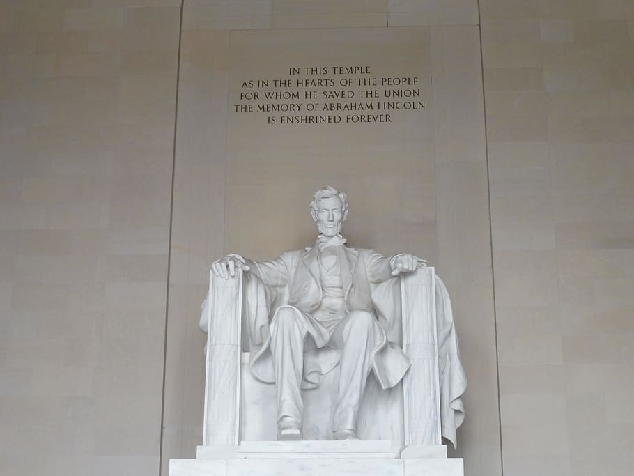 Abraham Lincoln Monument, Washington Dc, memorial, sculpture, HD wallpaper