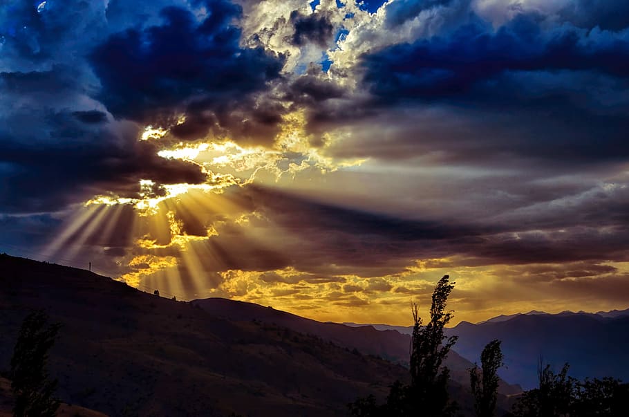 sun covered by cloud formation, clouds, atmosphere, great, beautiful HD wallpaper