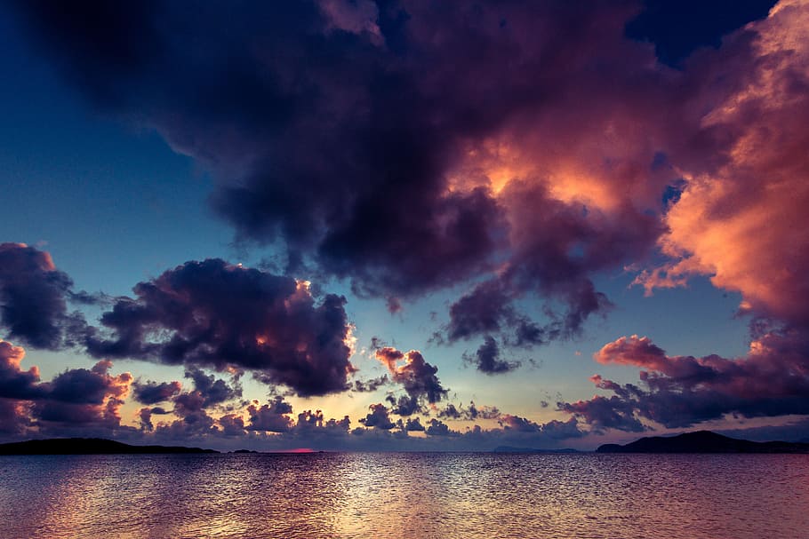 sea, ocean, water, waves, nature, cloudy, sky, clouds, horizon HD wallpaper