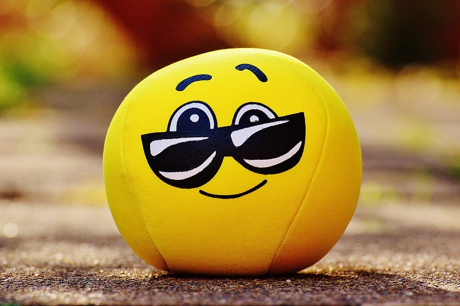 HD wallpaper: yellow emoji ball on ground, Smiley, Cool, Glasses, funny,  sweet | Wallpaper Flare
