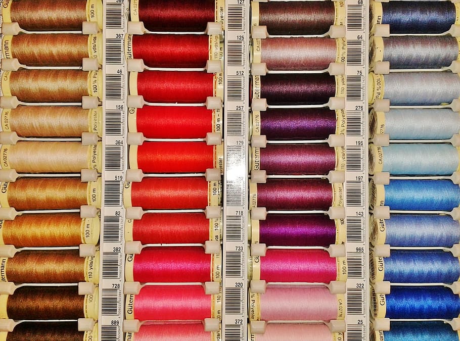 thread set, sewing thread, spools of thread, yarn, role, haberdashery HD wallpaper