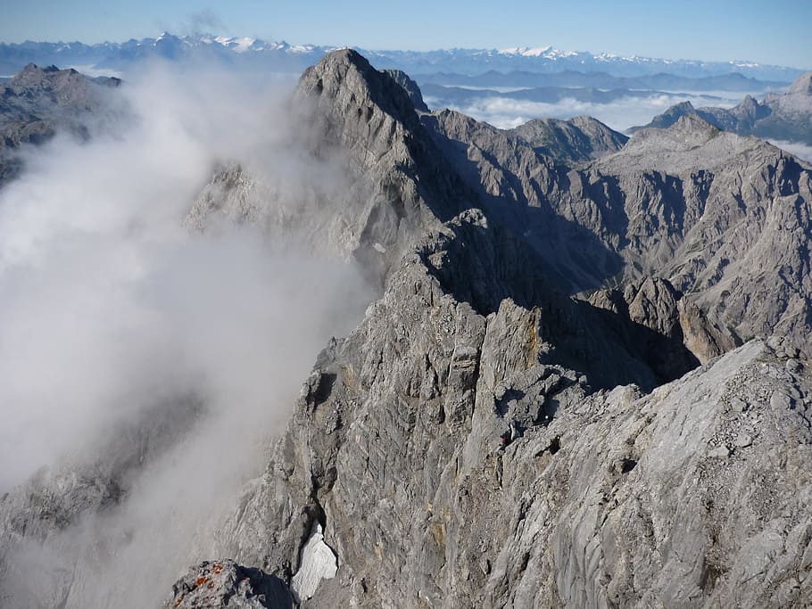 watzmann, mountain, bergtour, panorama, rock, alpine, mountains, HD wallpaper