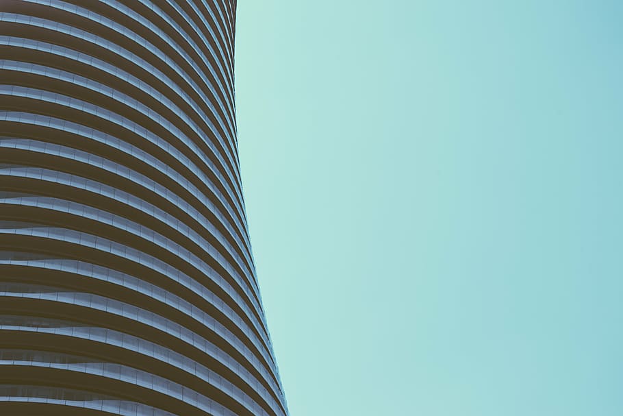 architecture, building, high-rise, perspective, windows, modern HD wallpaper