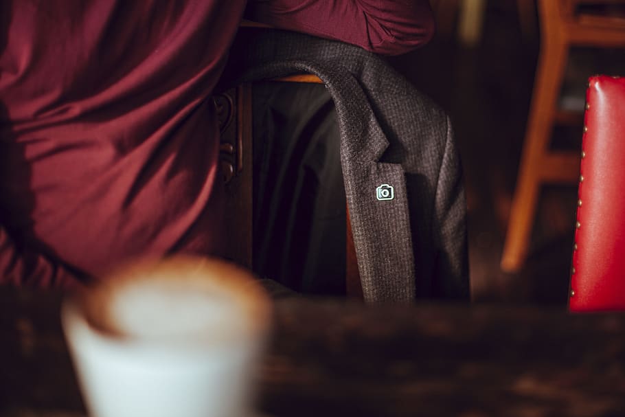 pin, camera, formal, coat, midsection, one person, real people HD wallpaper