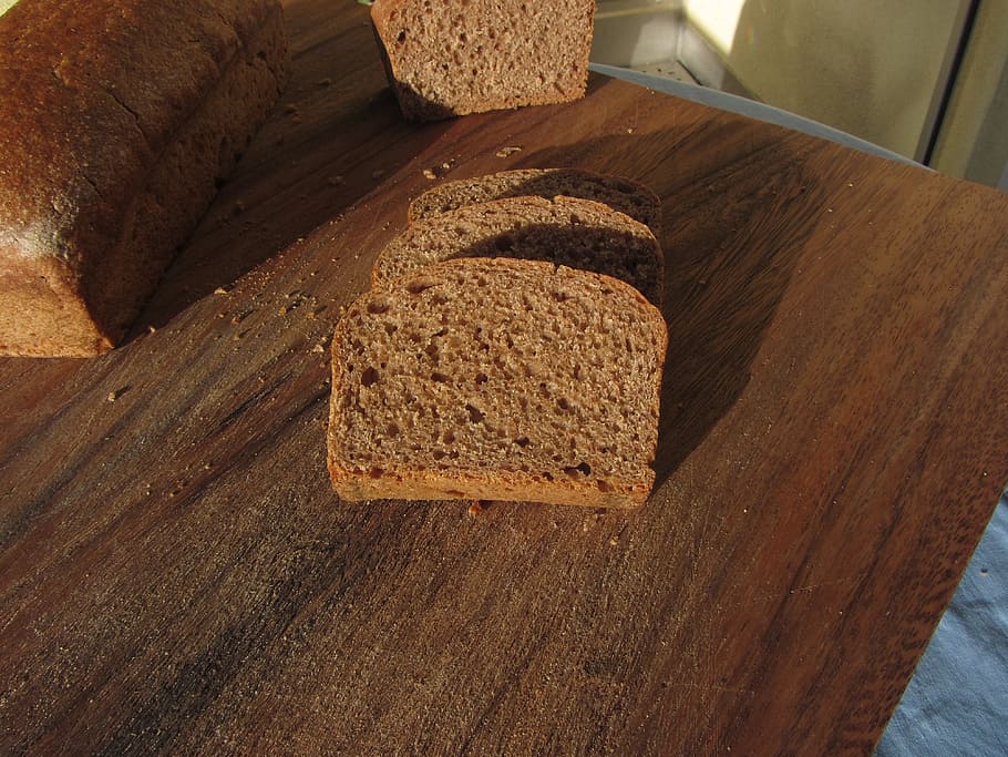 bread, cut, homemade bread, close, food and drink, wood - material HD wallpaper