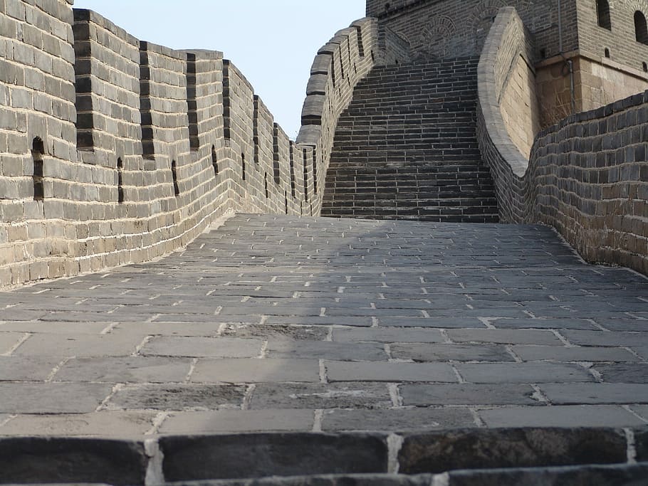 China, Wall, Beijing, great wall of china, asia, places of interest, HD wallpaper