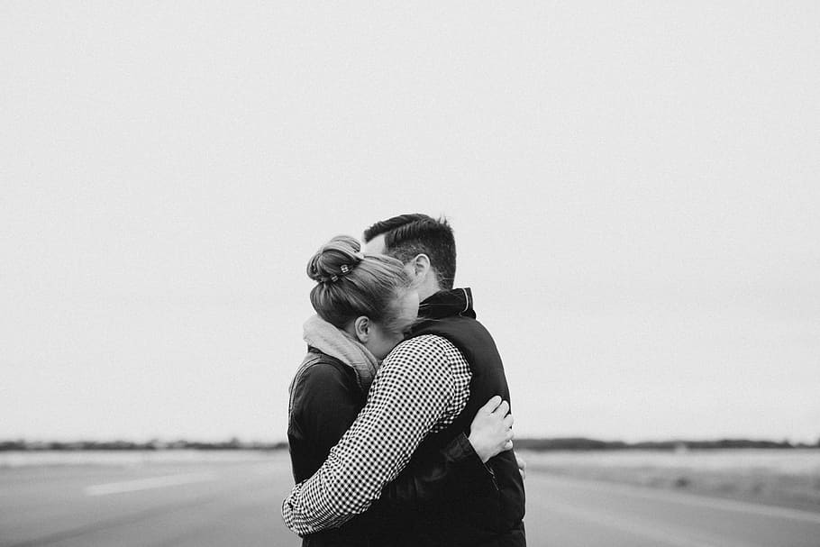 man and woman hugging each other, people, love, couple, women, HD wallpaper