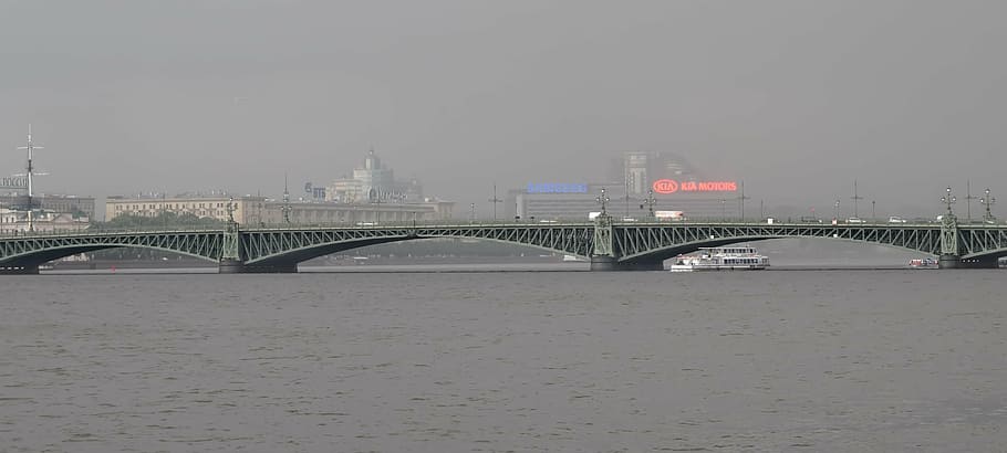 bridge, river, rain, city, water, bridge - Man Made Structure HD wallpaper