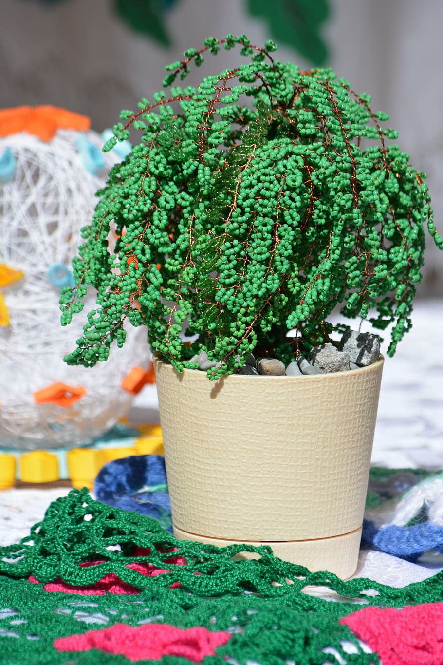 beading, tree, handicraft project, creativity, hobby, handmade HD wallpaper